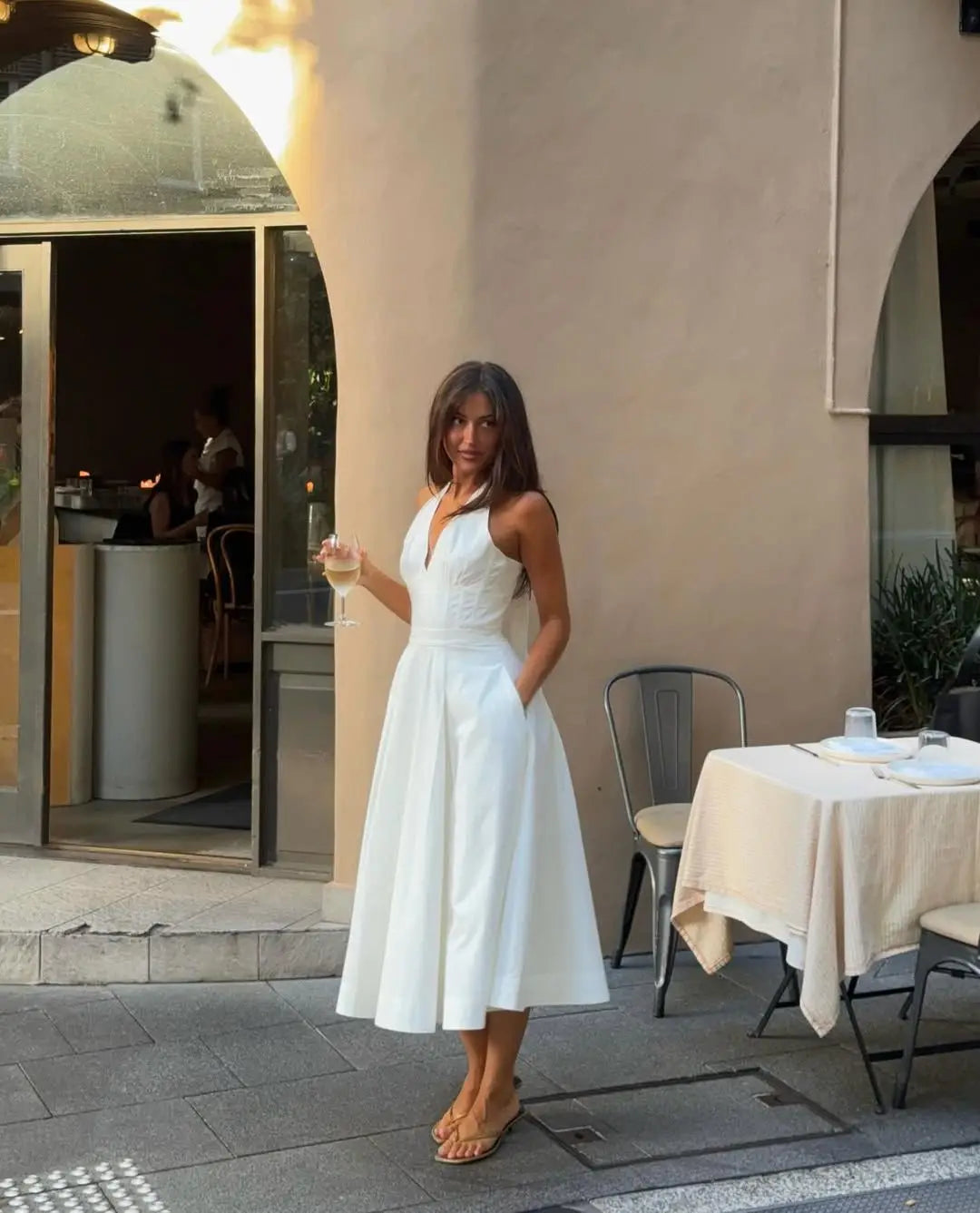 Breezy prairie-style dress for vacation or picnic