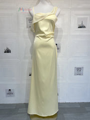 Draped One-Shoulder Maxi Dress