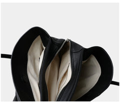 Genuine Leather Structured Tote Bag – Neutral & Black Variants