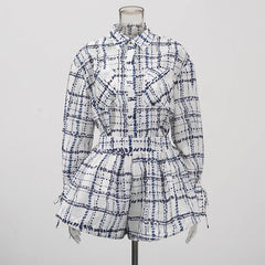 Plaid shirt on a mannequin against a white background