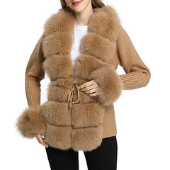 Brown fur vest with a white background