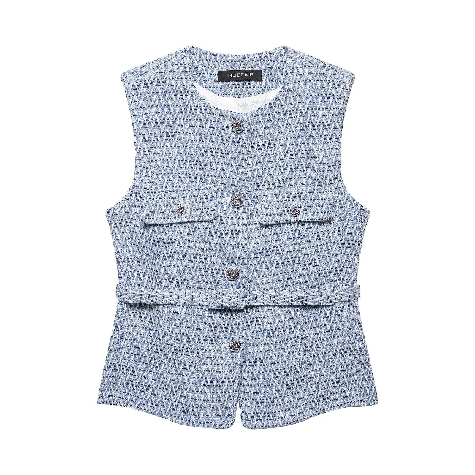 Children's vest and shorts set with geometric pattern