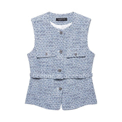 Children's vest and shorts set with geometric pattern