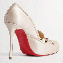 Satin Ballet Criss Cross High Heels