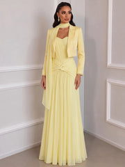 Strapless Draped Knot Gown