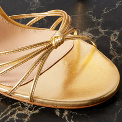 Strappy Pointed Toe Thin Heel Ankle Wrap Sandals