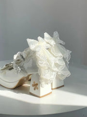 Butterfly Bow Lolita Heels | Sakura-Inspired Mary Janes