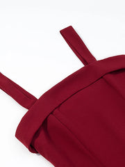 Close-up of a red garment with straps