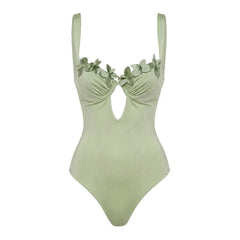 Tropical Trim One Piece Swimwear Set