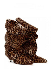 Pointed Toe Wrinkled Ankle Boots