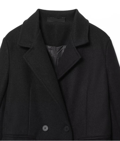 Black coat on a white background