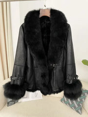 Fur Collar Shearling Jacket