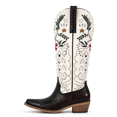 Embroidery Pointed Toe Western Boots