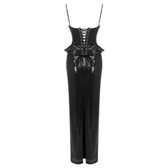 Sequin Corset Crop Top And Maxi Skirt Set