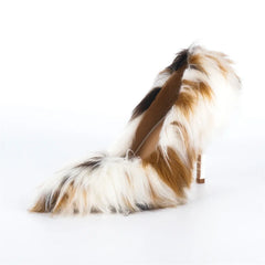 Faux Fur Pointed Toe Stiletto Heels