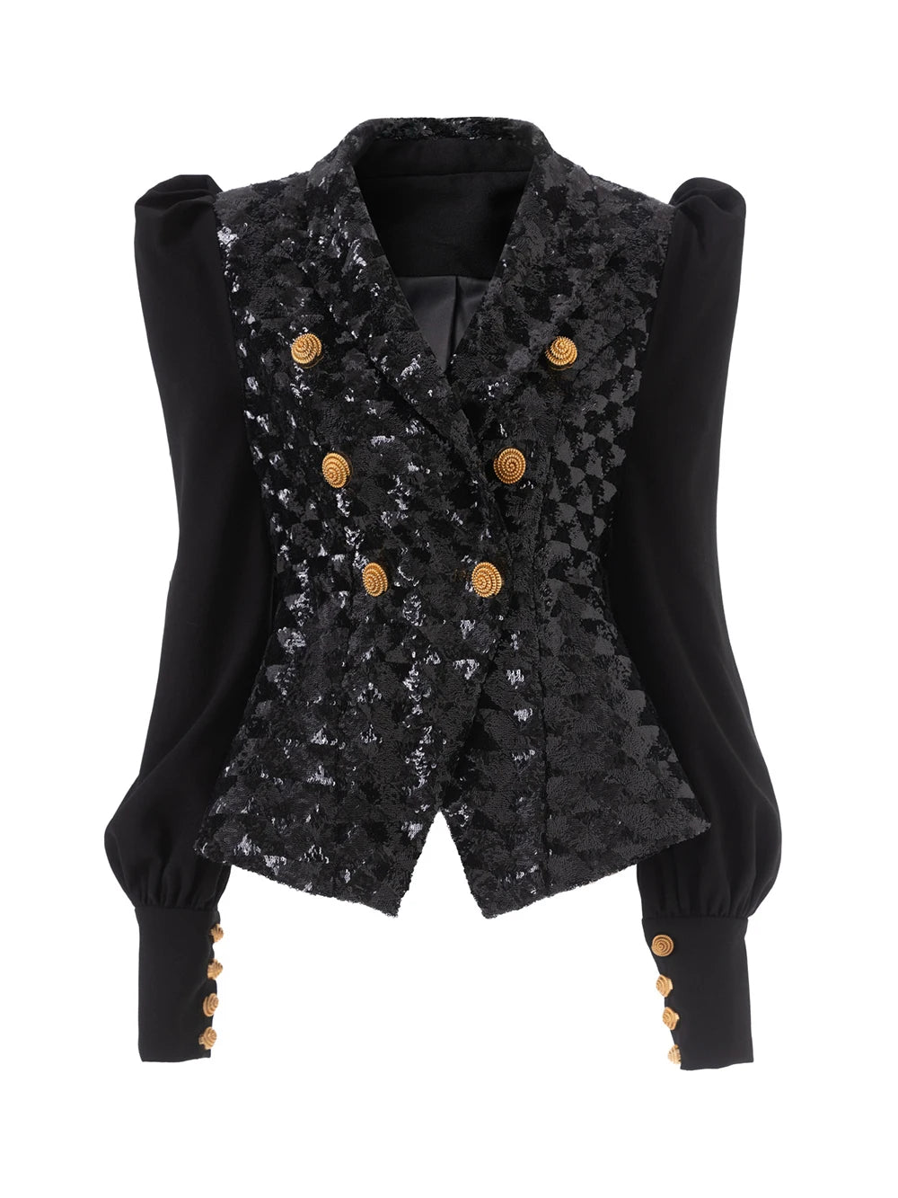 Elegant black sequin blazer designed for party and formal wear