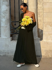 Yellow 2-Piece Lounge Set – Lightweight Cardigan & High-Waist Palazzo Trousers