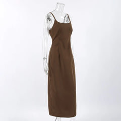 Brown dress on a mannequin