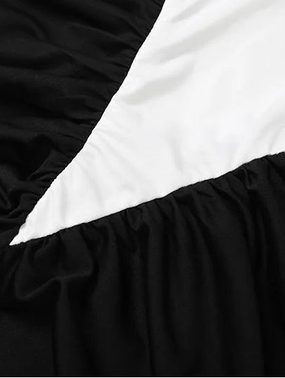 Close-up of black and white fabric texture
