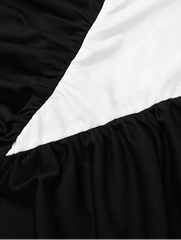 Close-up of black and white fabric texture