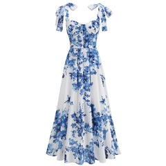 Floral Print Off-Shoulder Midi Dress