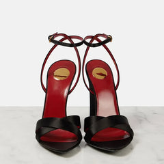 Wedge Gold Heel Ankle Strap Sandal