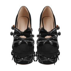 Platform Bow Mary Jane Heels