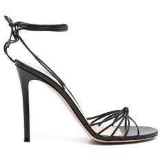 Strappy Pointed Toe Thin Heel Ankle Wrap Sandals