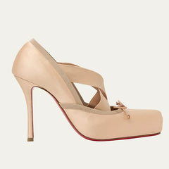 Satin Ballet Criss Cross High Heels