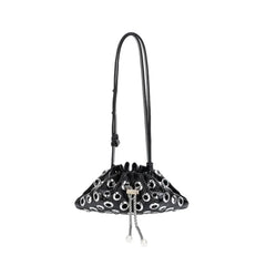 Metal Eyelet Drawstring Underarm Bag
