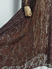 Long Sleeve Lace Embellished Maxi Dress
