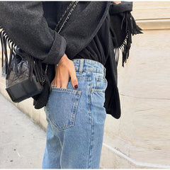 Fringe Sleeve Wool-Blend Tassel Blazer Coat