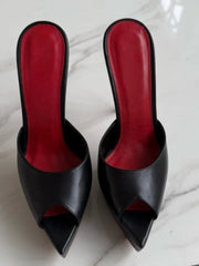 Platform Stiletto Open-Toe Mules