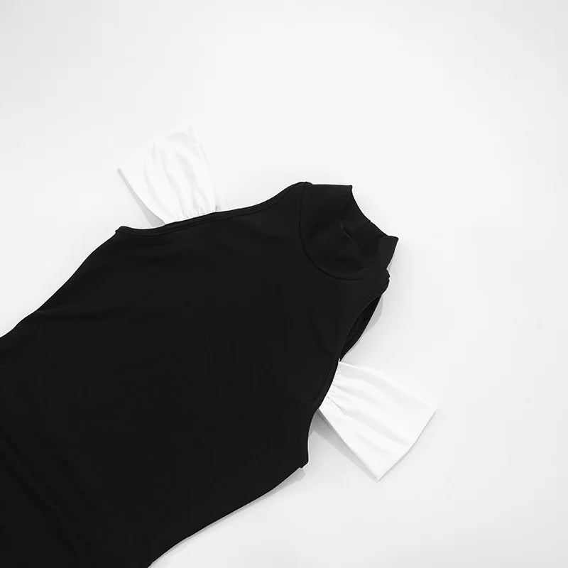 Black sleeveless top on a white background