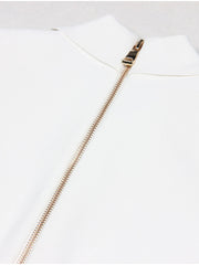 Short Sleeve Silver Button Mini Dress