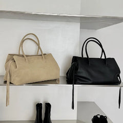 classic leather work tote bag