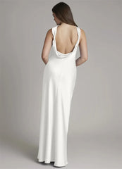 Halter Neck Sleeveless Satin Maxi Dress