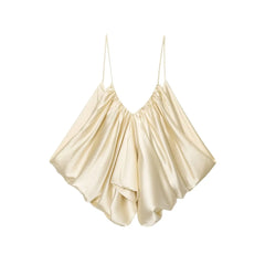 Beige satin camisole