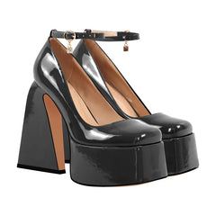 Rhinestone Platform Mary Jane Heels