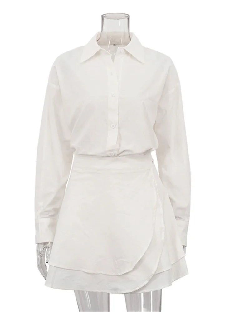 White shirt on a mannequin against a white background