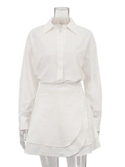 White shirt on a mannequin against a white background