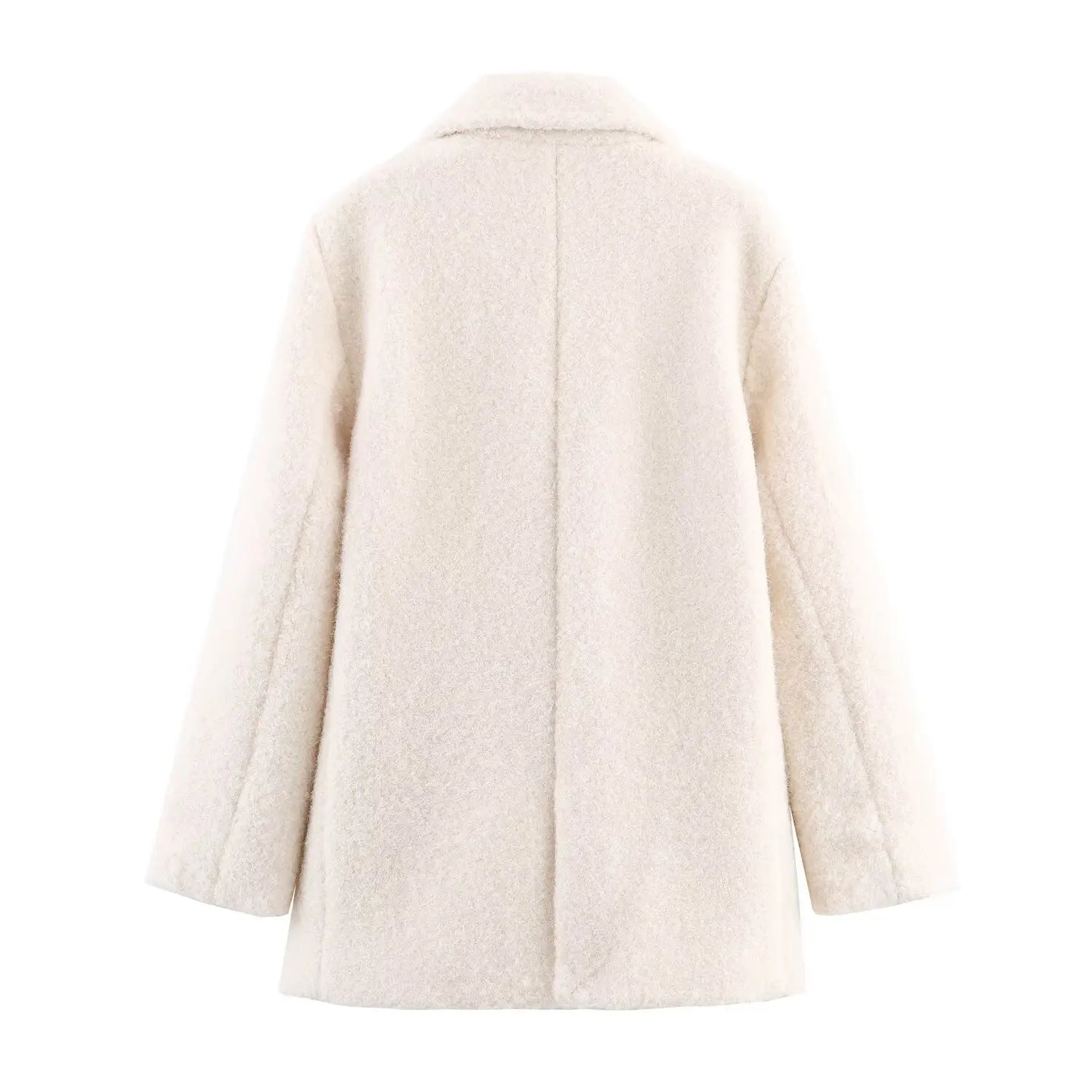 Beige coat on a white background