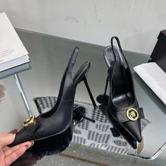 Pointed Toe Slingback Heels
