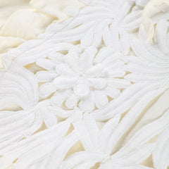 White Long Sleeve Floral Embroidered Blouse