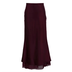 Maroon skirt on a white background