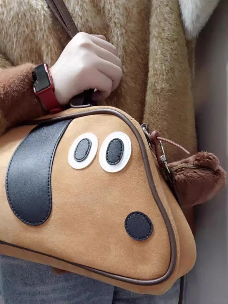 Animal print playful weekender carryall with plush detail