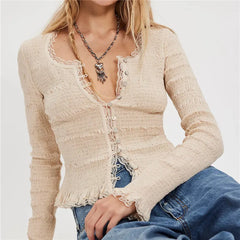 Autumn layering cardigan in bold red, perfect with casual outfits