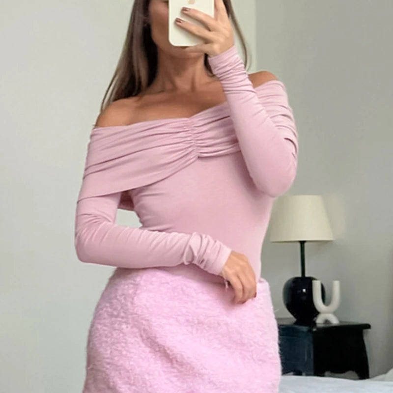 Backless slim fit office blouse in white for juniors