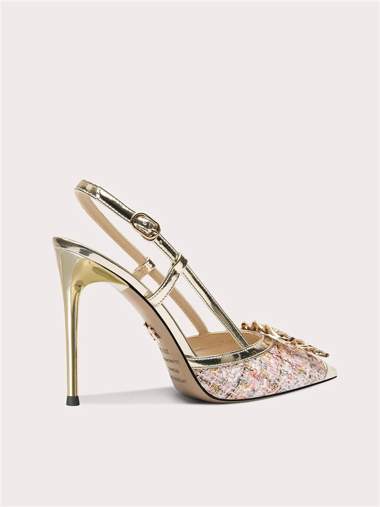 Crystal embellished party shoes for women