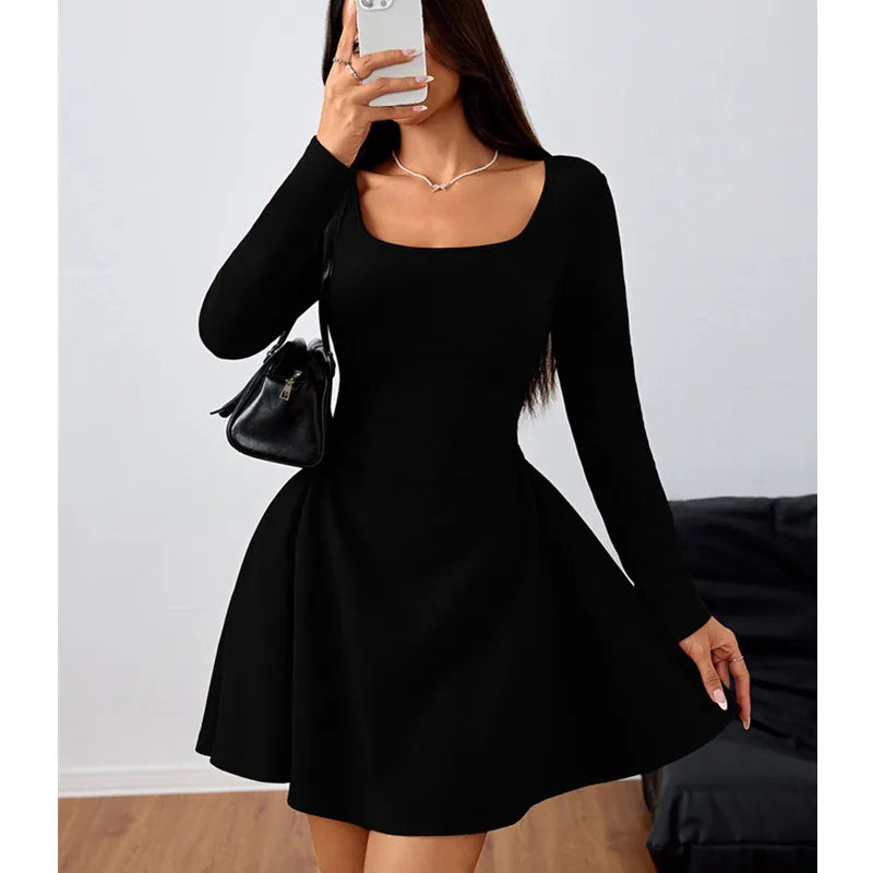 Modern square neckline dress for bold, confident looks on any occasion